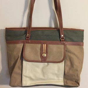 Dolce Vita Large Canvas Shoulder Handbag